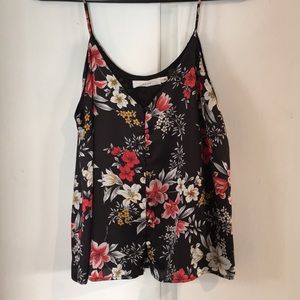Black floral top